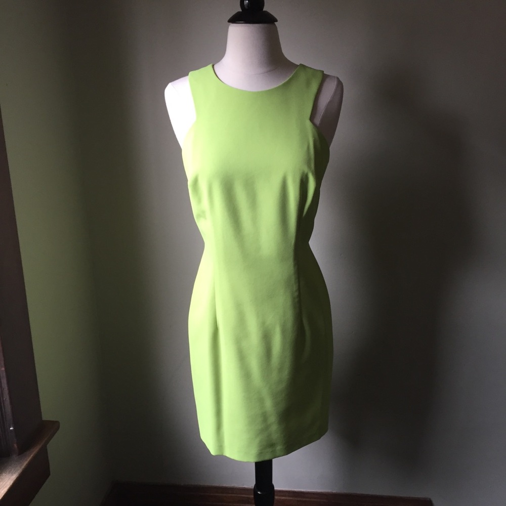 Shelli Segal Laundry.  Lime green dress. . Sz 8